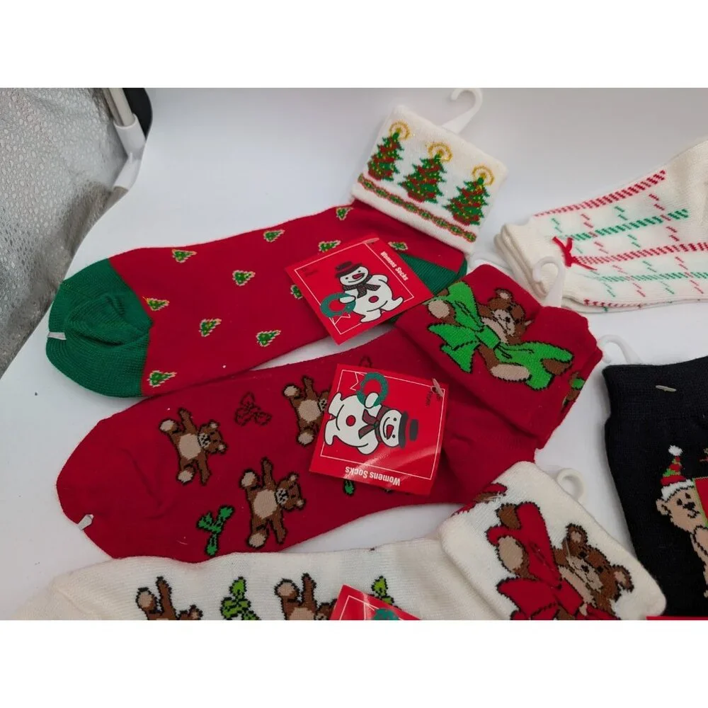 Walmart Target Womens Christmas Socks Lot‎ Vintage